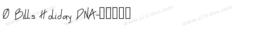 0 Bills Holiday DNA字体转换